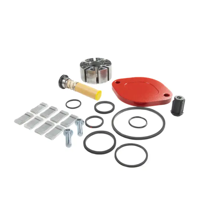 Kit reparación bomba FR700. Incluye empaques, paletas en carbón, rotor, tapa, válv bypass y sello mecánico (Kit700SL).